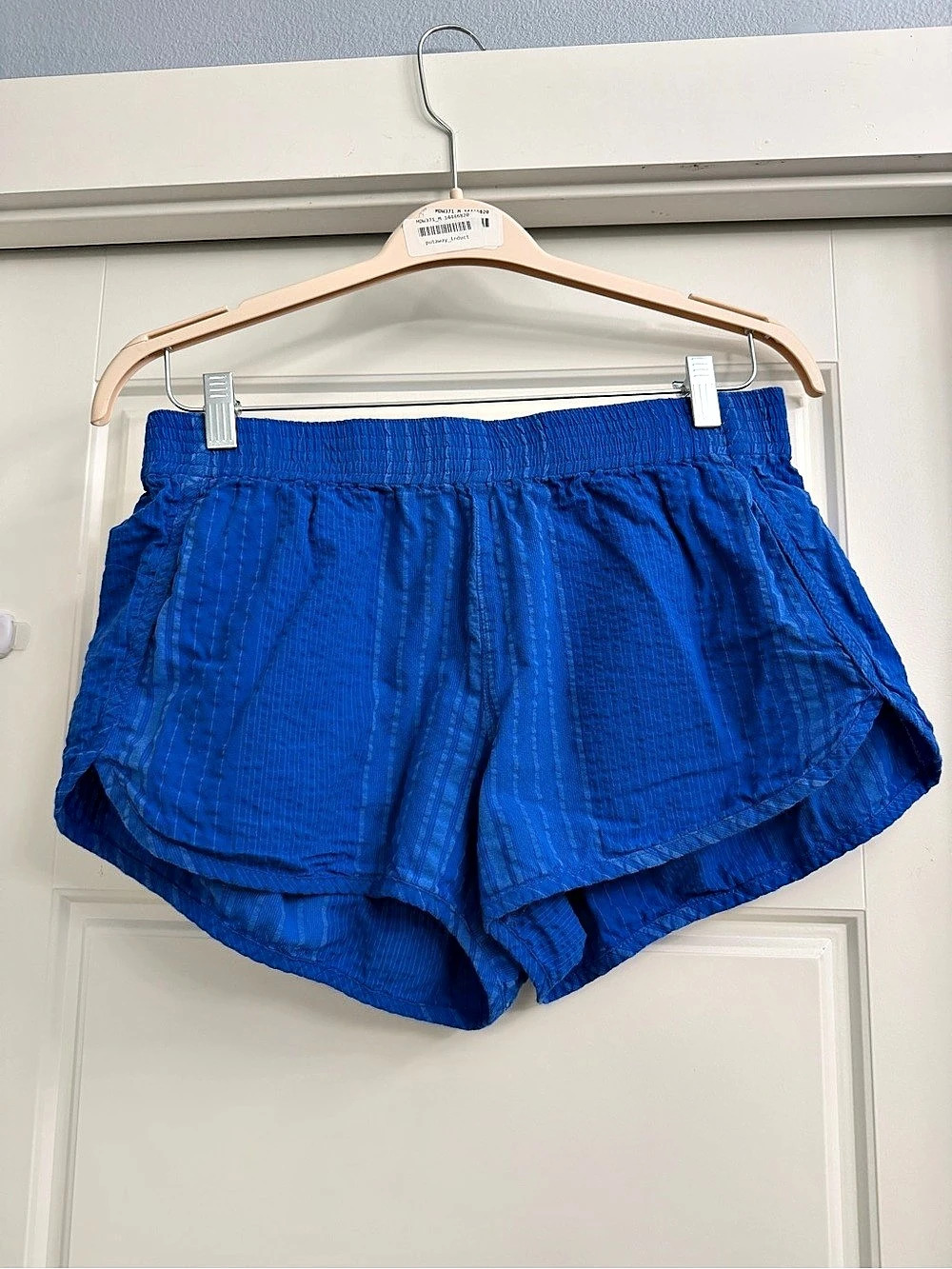 Hurley Women's Seersucker Track Shorts Klein Blue XL Like New